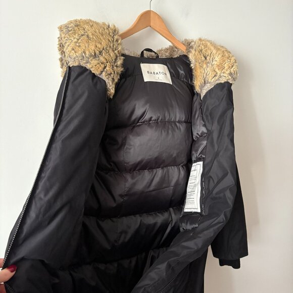 Aritzia Babaton -30 Gilligan Parka Mid Length Goose Down Black Size Small - Picture 3 of 9